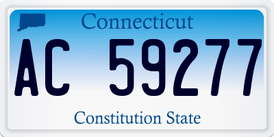 CT license plate AC59277