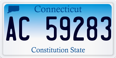 CT license plate AC59283