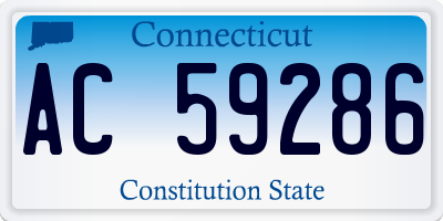 CT license plate AC59286