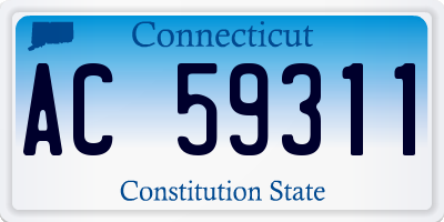 CT license plate AC59311