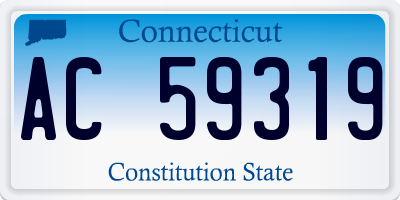 CT license plate AC59319