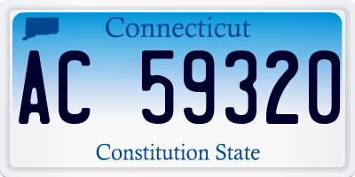 CT license plate AC59320