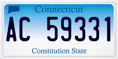 CT license plate AC59331