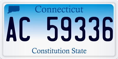 CT license plate AC59336