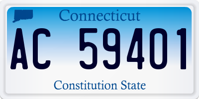 CT license plate AC59401