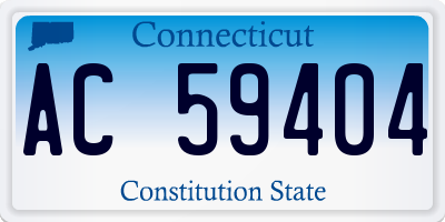CT license plate AC59404