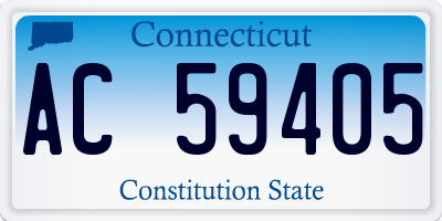 CT license plate AC59405