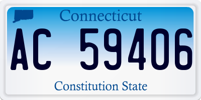 CT license plate AC59406