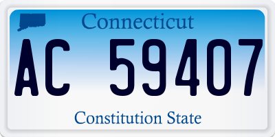 CT license plate AC59407