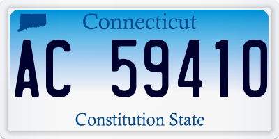 CT license plate AC59410