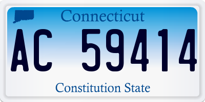 CT license plate AC59414