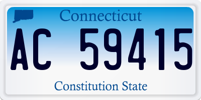 CT license plate AC59415