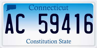 CT license plate AC59416