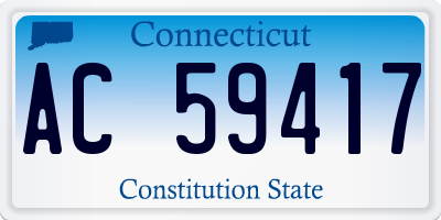 CT license plate AC59417