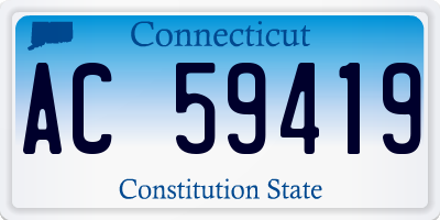 CT license plate AC59419