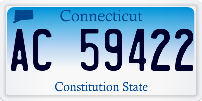 CT license plate AC59422