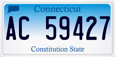 CT license plate AC59427