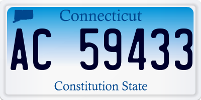 CT license plate AC59433