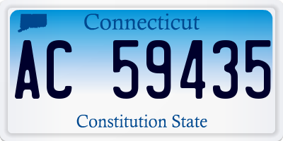CT license plate AC59435