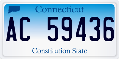 CT license plate AC59436