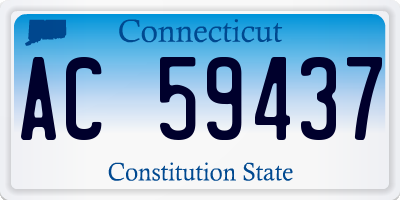 CT license plate AC59437