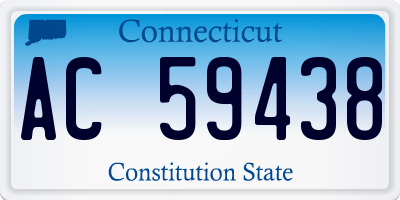 CT license plate AC59438
