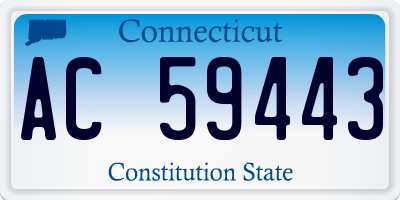 CT license plate AC59443