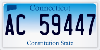 CT license plate AC59447
