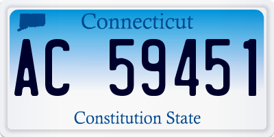 CT license plate AC59451