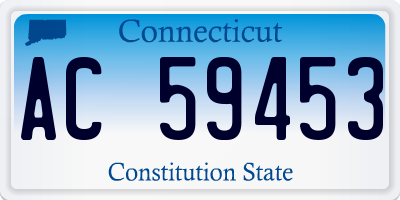 CT license plate AC59453