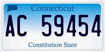 CT license plate AC59454