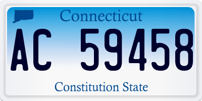 CT license plate AC59458