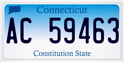 CT license plate AC59463