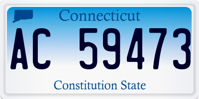 CT license plate AC59473