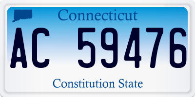 CT license plate AC59476