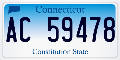 CT license plate AC59478
