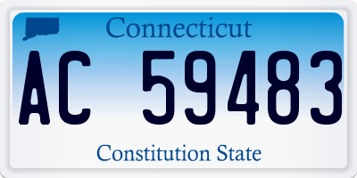 CT license plate AC59483