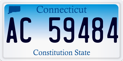 CT license plate AC59484