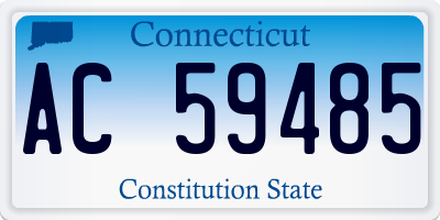 CT license plate AC59485