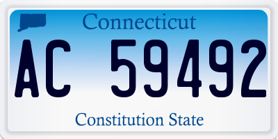 CT license plate AC59492