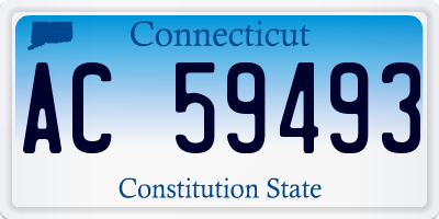 CT license plate AC59493