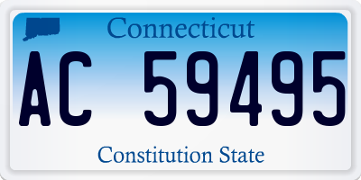 CT license plate AC59495