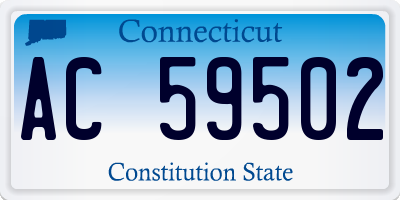 CT license plate AC59502