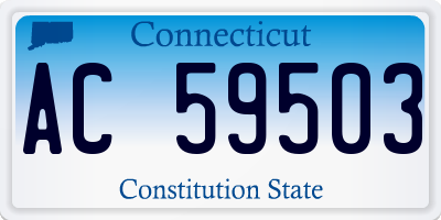CT license plate AC59503