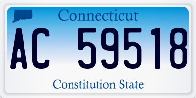 CT license plate AC59518