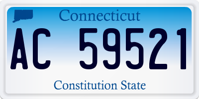 CT license plate AC59521