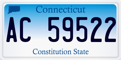 CT license plate AC59522