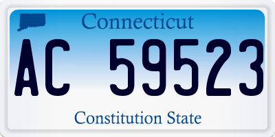CT license plate AC59523