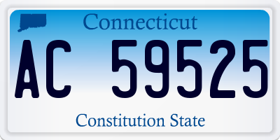 CT license plate AC59525