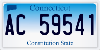 CT license plate AC59541